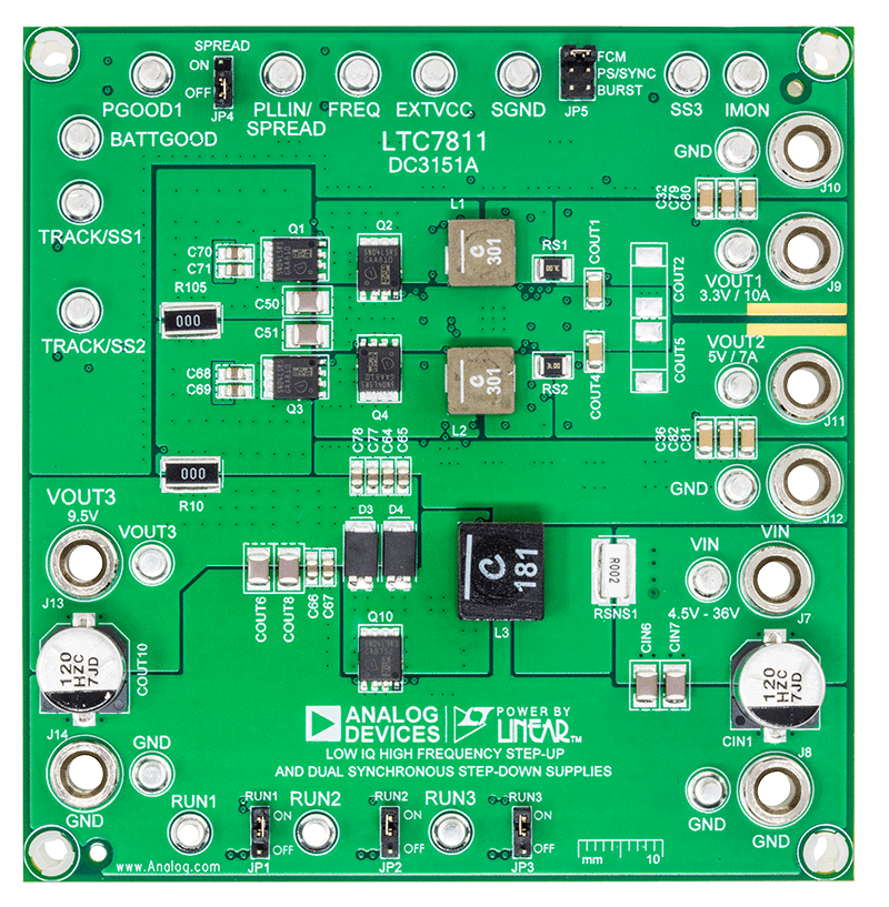 DC3151A Evaluation Board - Top View