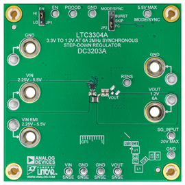 DC3203A Evaluation Board - Top View