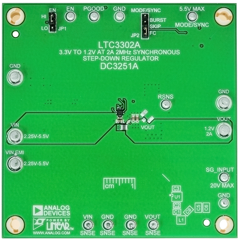 DC3251A Evaluation Board - Top View