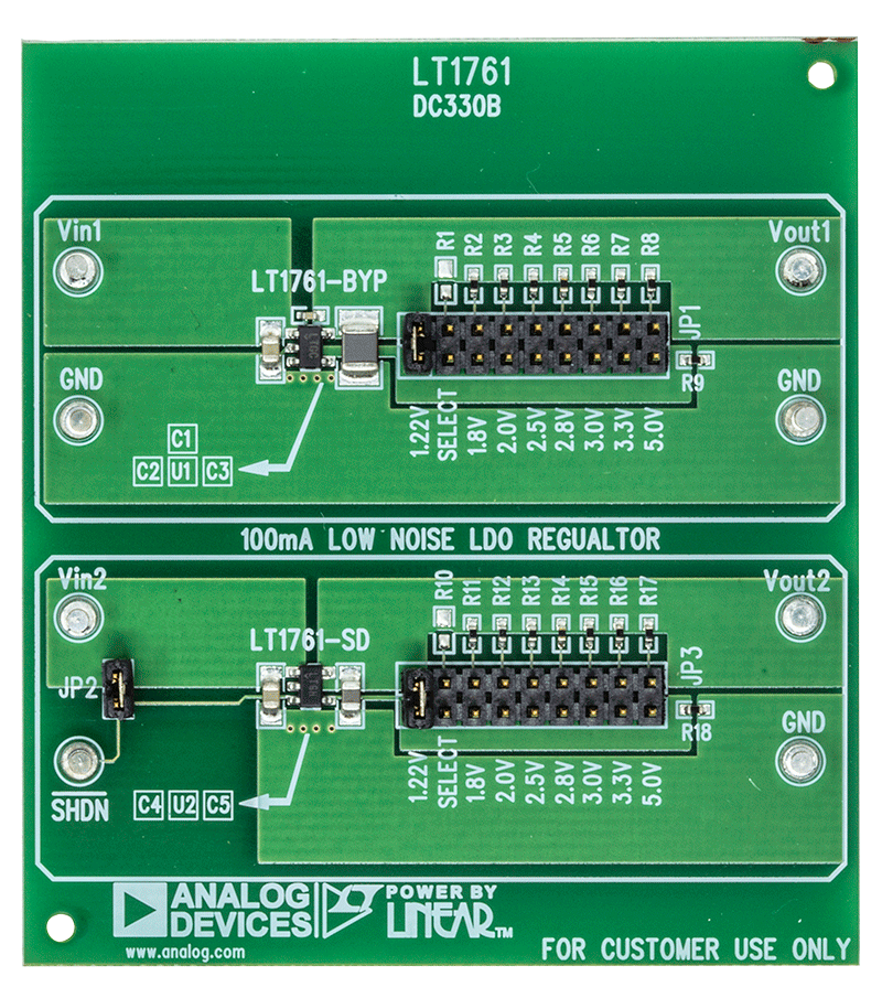 DC330B Evaluation Board - Top View