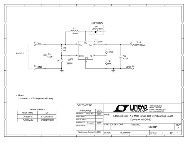 DC398A-A - Schematic