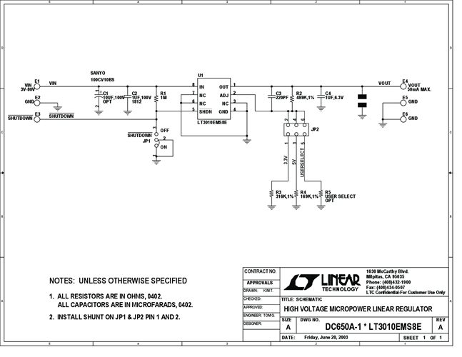 DC650A - Schematic