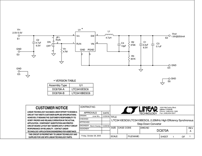 DC870A-A - Schematic