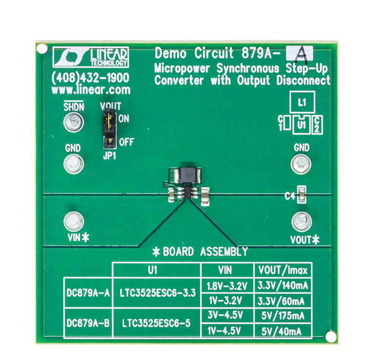 DC879A-A Evaluation Board - Top View
