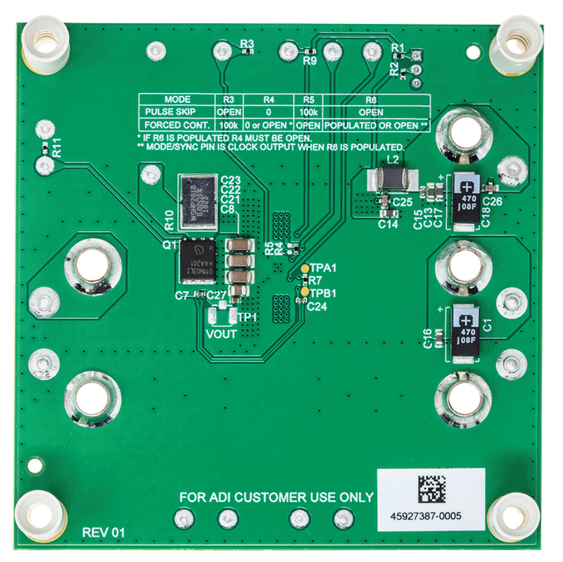 DC3113A Evaluation Board - Bottom View