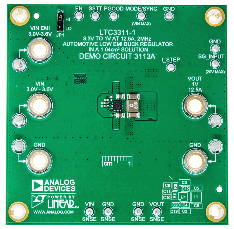 DC3113A Evaluation Board - Top View
