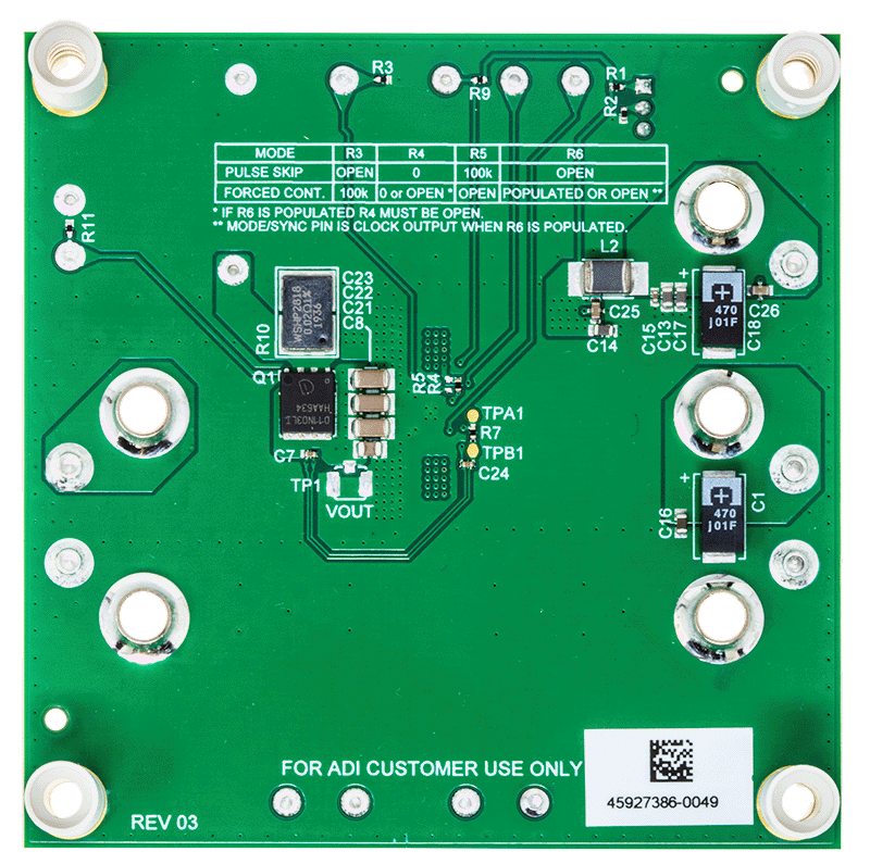 DC3127A Evaluation Board - Bottom View
