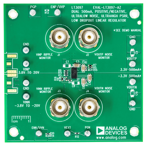 EVAL-LT3097-AZ Evaluation Board - Top View