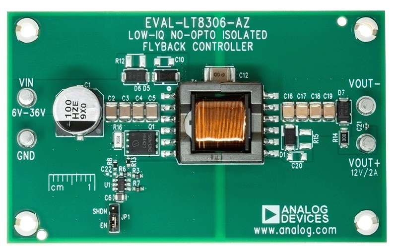 EVAL-LT8306-AZ Evaluation Board - Top View