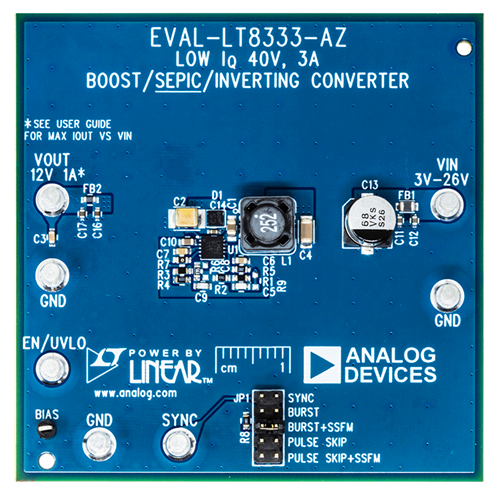 EVAL-LT8333-AZ Evaluation Board - Top View