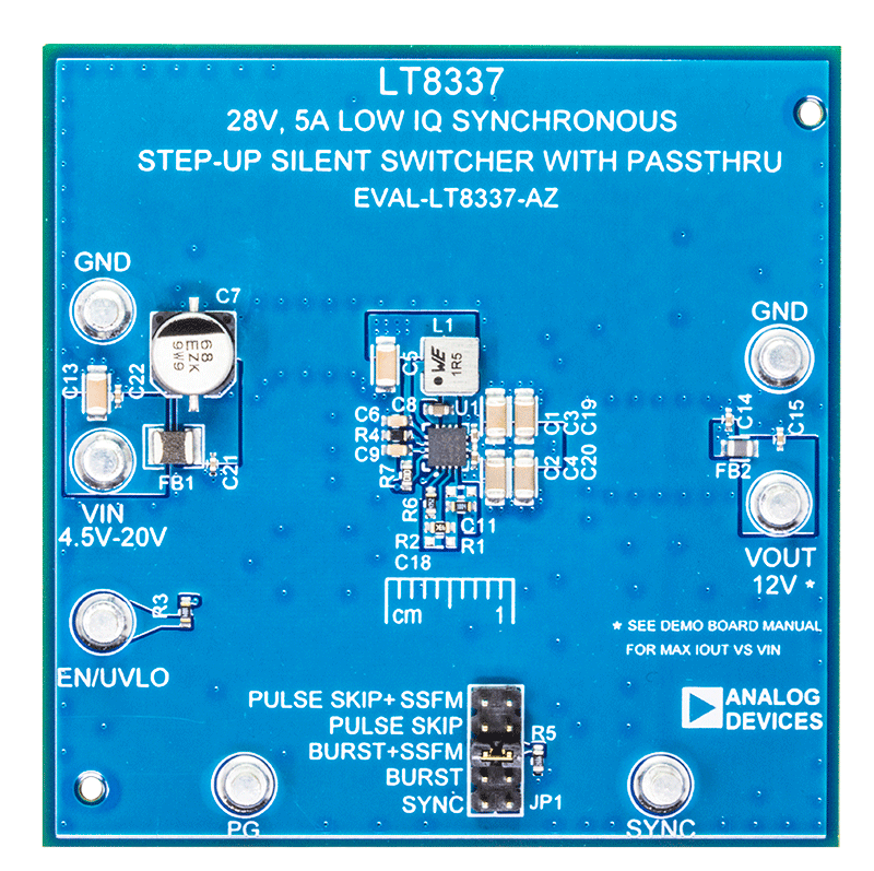 EVAL-LT8337-AZ Evaluation Board - Top View