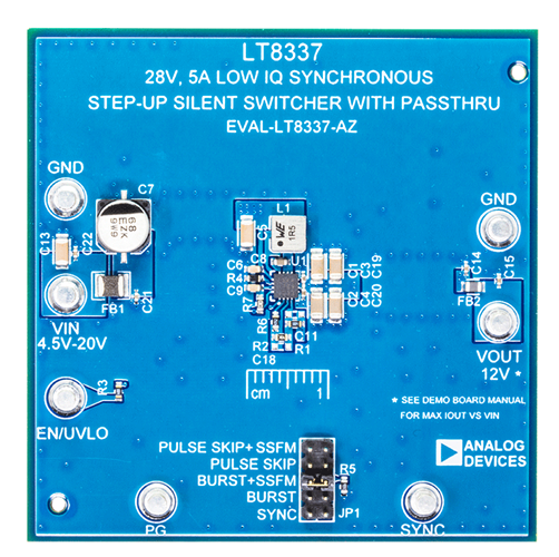 EVAL-LT8337-AZ Evaluation Board - Top View