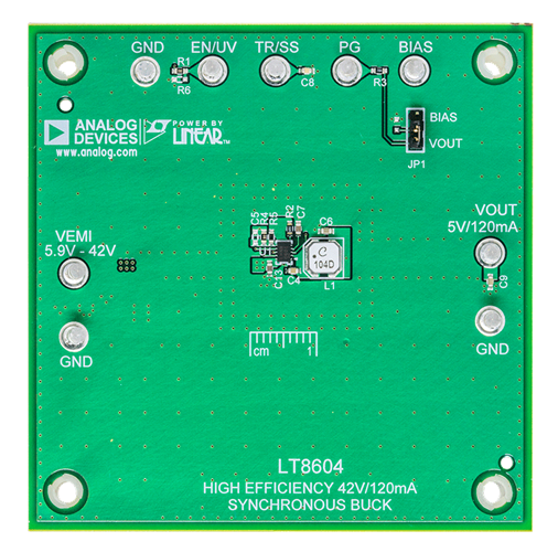 LT8604 Evaluation Board - Top View
