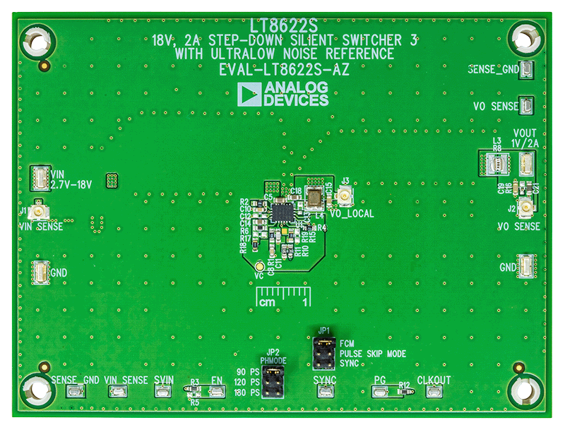 EVAL-LT8622S-AZ Evaluation Board Top View