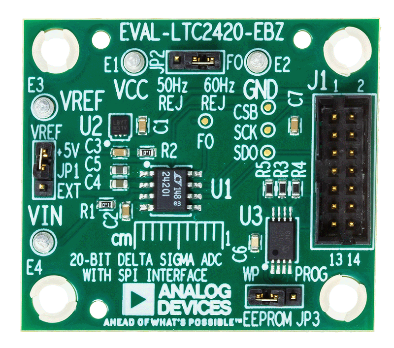 EVAL-LTC2420-EBZ Evaluation Board - Top View