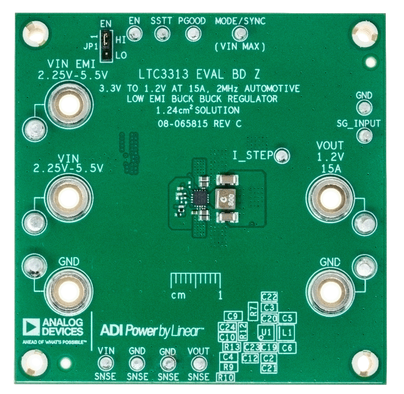 EVAL-LTC3313EV-A-Z Evaluation Board - Top View