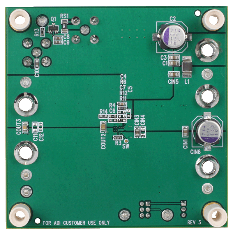 DC2861A - LTM4658 Evaluation Board - Bottom View