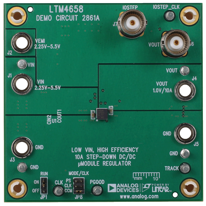 DC2861A - LTM4658 Evaluation Board - Top View