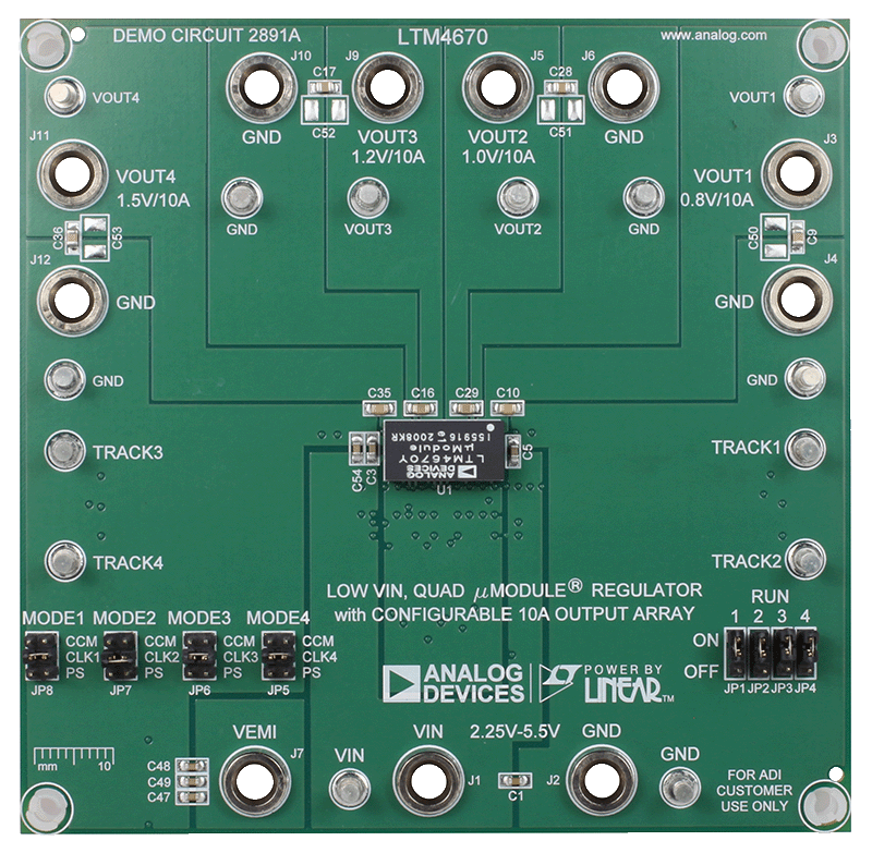 DC2891A Evaluation Board - Top View