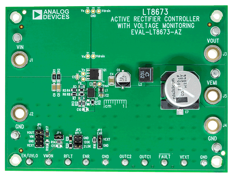 EVAL-LT8673-AZ Evaluation Board - Top View