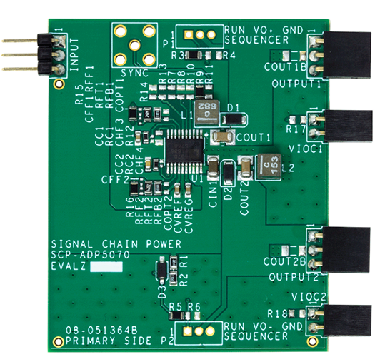 ADP5070 Evaluation Board - Top View