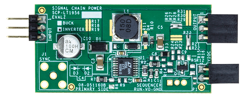 LT1956 Signal Chain Evaluation Board - Top View