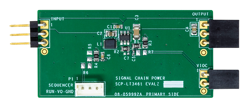 LT3461 Signal Chain Evaluation Board - Top View