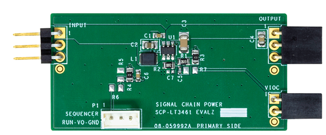 LT3461 Signal Chain Evaluation Board - Top View