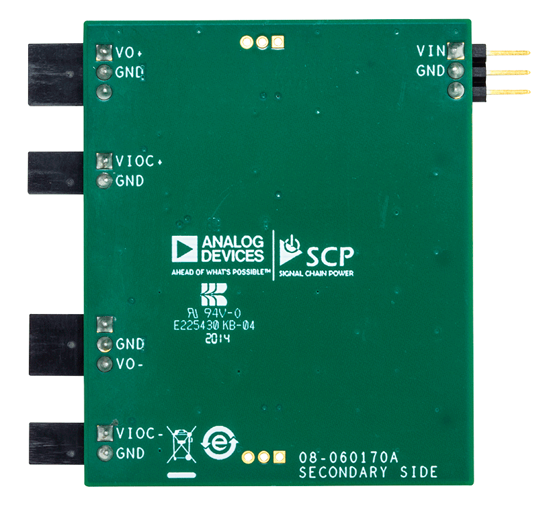 LT3463 Signal Chain Evaluation Board - Bottom View