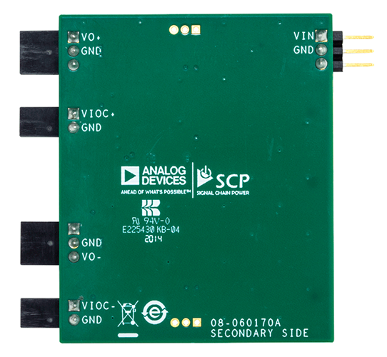 LT3463 Signal Chain Evaluation Board - Bottom View