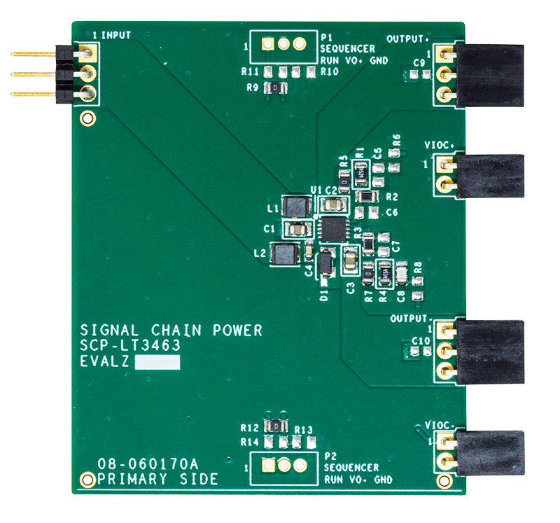 LT3463 Signal Chain Evaluation Board - Top View