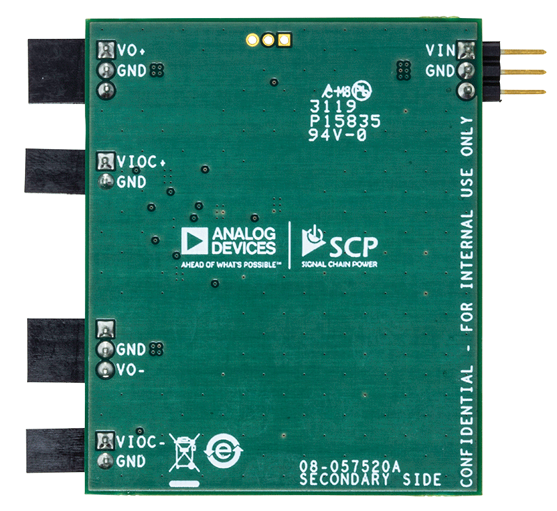 LT3472 Signal Chain Evaluation Board - Bottom View