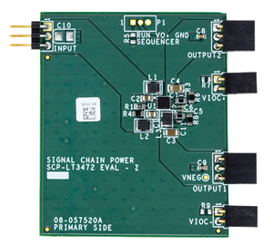 LT3472 Signal Chain Evaluation Board - Top View