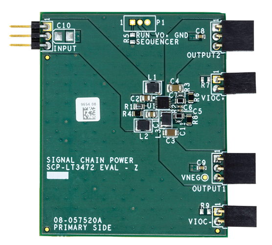 LT3472 Signal Chain Evaluation Board - Top View