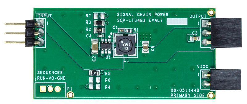 LT3483 Signal Chain Evaluation Board - Top View