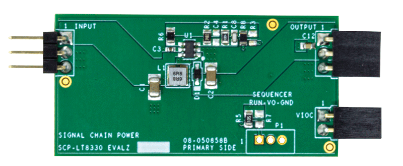 LT8330 Signal Chain Evaluation Board - Top View