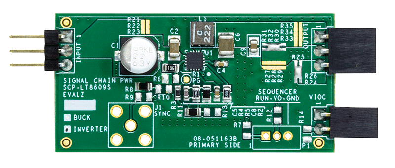 LT8609S Signal Chain Evaluation Board - Top View