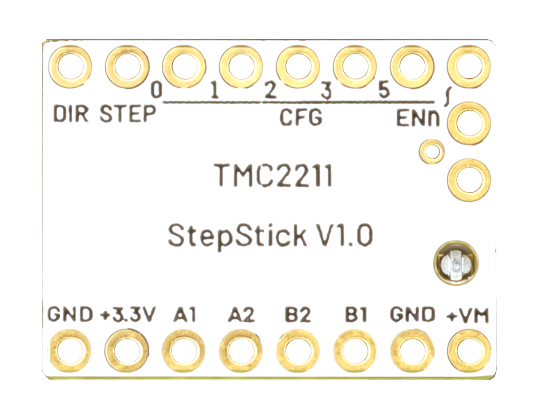 TMC2211STEPSTICK Evaluation Board Bottom View