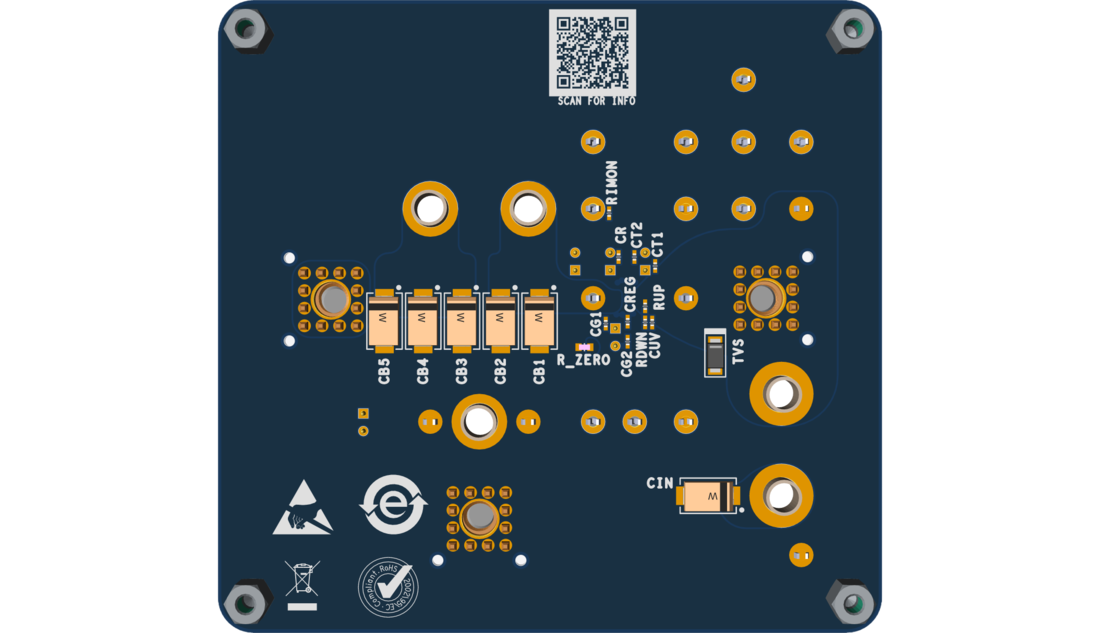 ADP15193AEVKIT Evaluation Board Bottom View