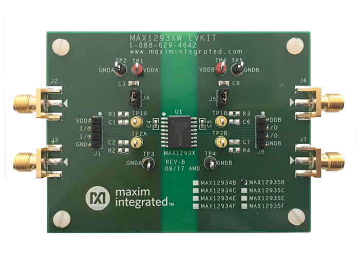 MAX12934BWEVKIT、MAX12934FWEVKIT、MAX12935BWEVKIT、MAX12935FWEVKIT:写真