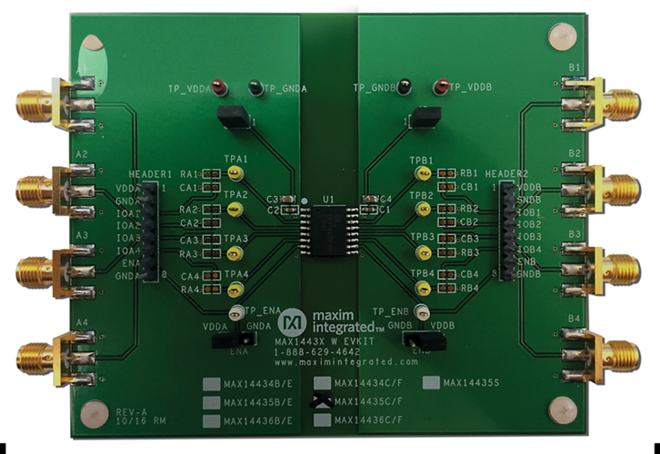 MAX14434FWEVKIT、MAX14435FWEVKIT、MAX14436FWEVKIT：写真