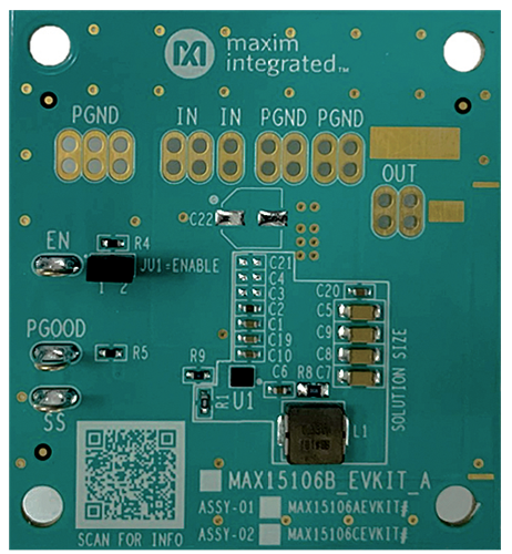 MAX15106AEVKIT, MAX15106BEVKIT, MAX15106CEVKIT: Board Photo