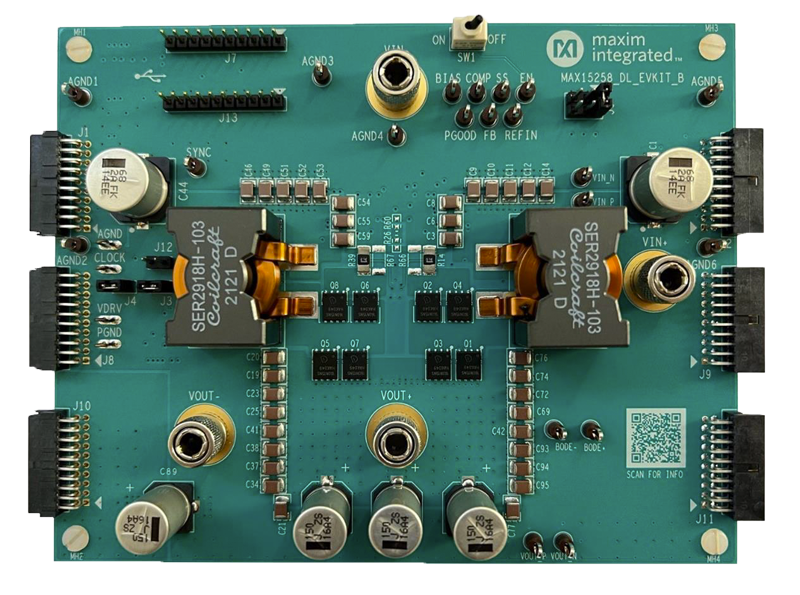 MAX15258DL2EVKIT: Board Photo