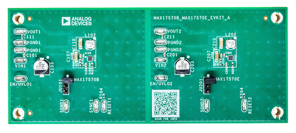 MAX17570B_MAX17570E_EVKIT Board Photo Top