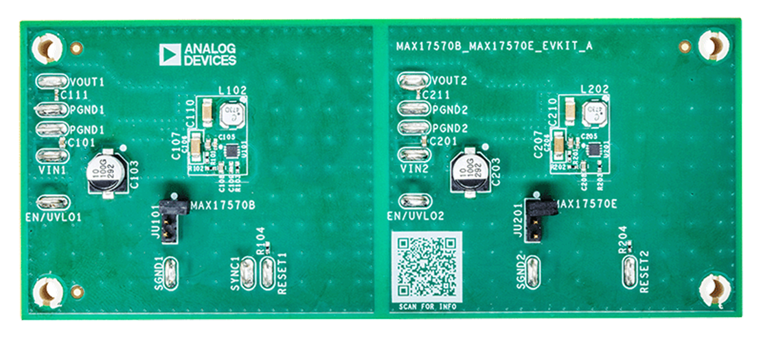 MAX17570B_MAX17570E_EVKIT Board Photo Top