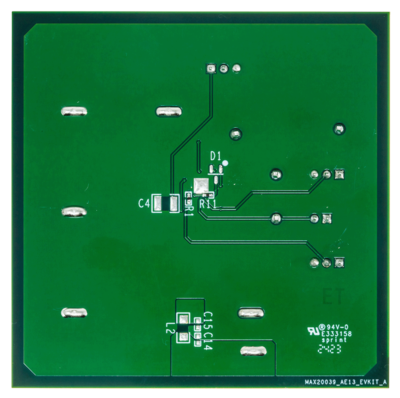 MAX20039EVKIT Board Photo Bottom View