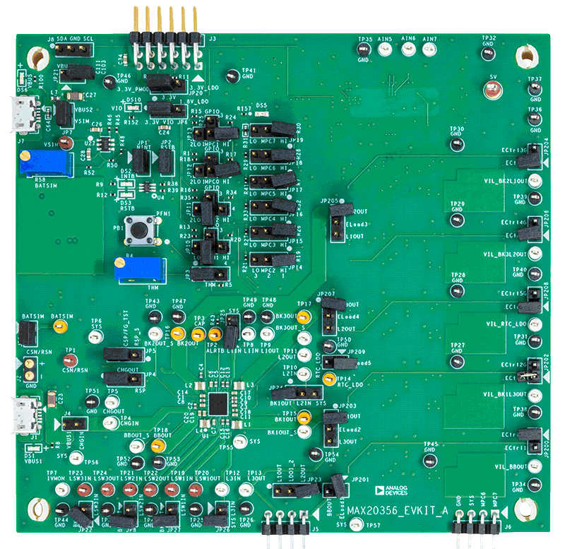 MAX20356EVKIT Board Photo Top