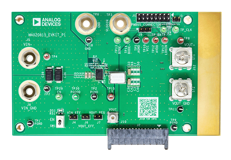 MAX20815EVKIT Board Photo  Top