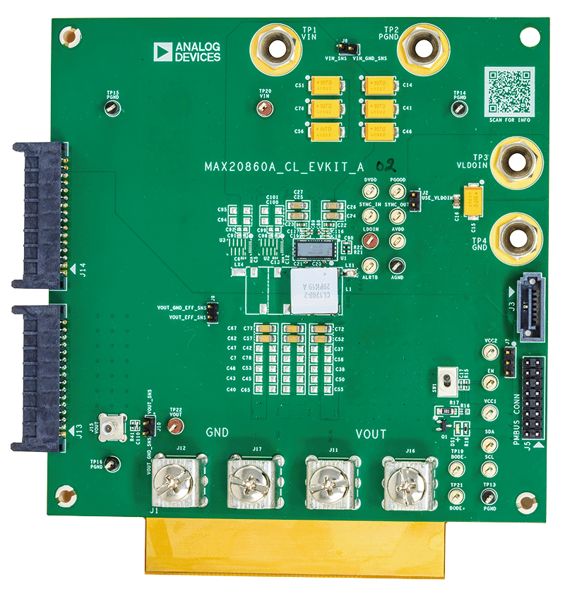 MAX20860AEVKIT Board Photo Top View