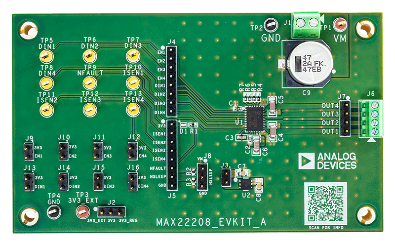 MAX22208EVKIT Board Photo Top